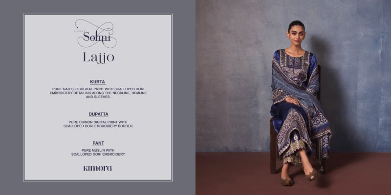 Lajjo By Kimora Sohni Gaji Silk Printed Salwar Suits